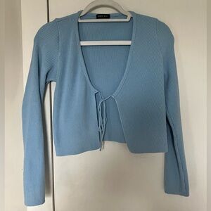 OPEN TIE FRONT BABY CLUE SWEATER / CARDIGAN